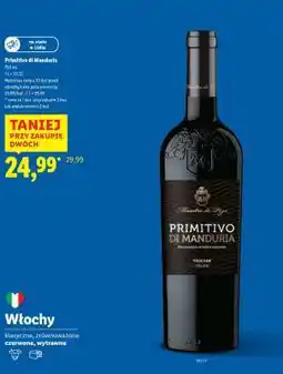 Lidl PRIMITIVO DI MANDURIA oferta