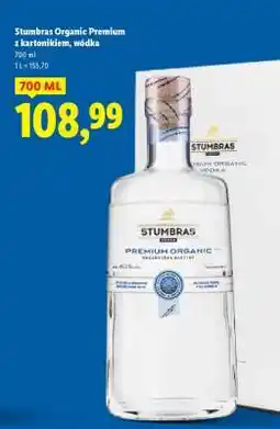 Lidl Stumbras Organic Premium z kartonikiem, wódka oferta