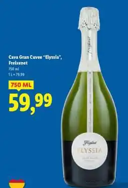 Lidl Cava Gran Cuvee “Elyssia”, Freixenet oferta