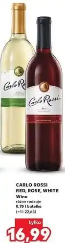 Kaufland CARLO ROSSI RED, ROSE, WHITE Wino oferta