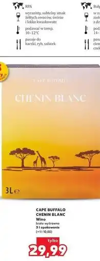 Kaufland CAPE BUFFALO CHENIN BLANC Wino białe wytrawne oferta