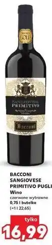Kaufland BACCONI SANGIOVESE PRIMITIVO PUGLIA Wino czerwone wytrawne oferta