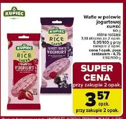 Carrefour Wafle jogurt strawberry Kupiec oferta