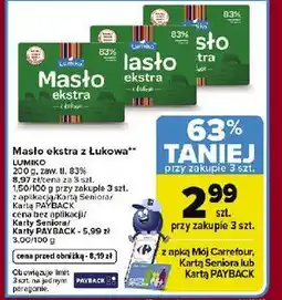 Carrefour Masło ekstra z łukowa Lumiko oferta