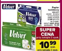 Carrefour Papier toaletowy delikatnie biały Velvet oferta