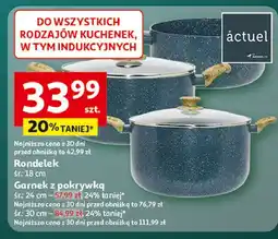Auchan Garnek ze szklaną pokrywką 30 cm Actuel oferta