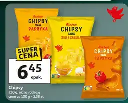 Auchan Chipsy paprykowe karbowane Auchan oferta