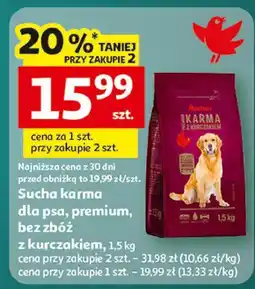 Auchan Karma dla psa premium z kurczakiem Auchan Różnorodne (Logo Czerwone) oferta