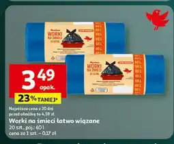 Auchan Worki na śmieci 60 l Auchan oferta
