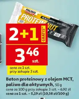 Auchan Baton proteinowy paliwo białkowe orzech Naturavena oferta