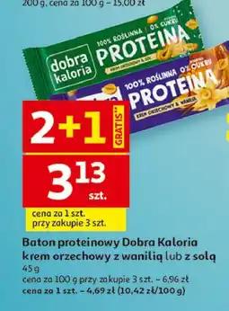Auchan Baton proteinowy krem orzechowy & sól Dobra Kaloria oferta