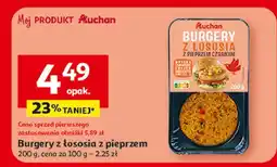 Auchan Burgery z łososia pieprzem Auchan oferta