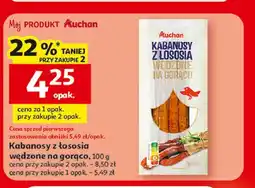 Auchan Kabanosy z łososia Auchan Różnorodne (Logo Czerwone) oferta