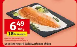Auchan Łosoś norweski płat ze skórą oferta
