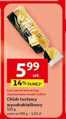 Auchan Chleb tostowy wysokobiałkowy Oskroba oferta