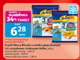 Auchan Frytki wavy paprika Aviko oferta