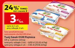Auchan Serek śmietankowy naturalny Piątnica Twój Smak oferta