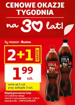 Auchan Napój cola zero Auchan Różnorodne (Logo Czerwone) oferta