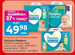 Auchan Pieluszki dla dzieci maxi plus Pampers Active Baby oferta