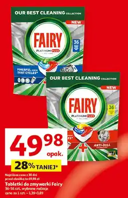 Auchan Tabletki do zmywarki lemon Fairy Platinum Plus oferta