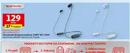 Auchan Słuchawki wi-c100 białe Sony oferta