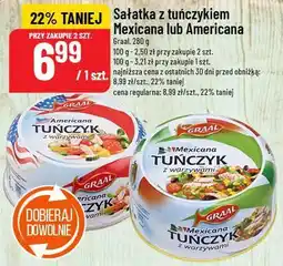 Polomarket Sałatka z tuńczykiem Mexicana lub Americana Graal oferta