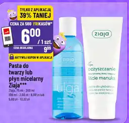 Polomarket Pasta do twarzy lub płyn micelarny Ziaja oferta