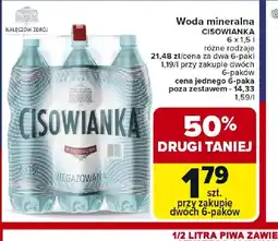 Carrefour Cisowianka woda mineralna oferta