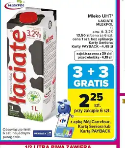 Carrefour Mlekpol Mleko UHT Laciate oferta
