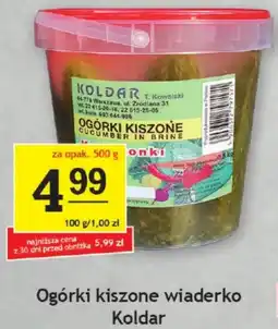 Gram Market Ogórki kiszone wiaderko Koldar oferta