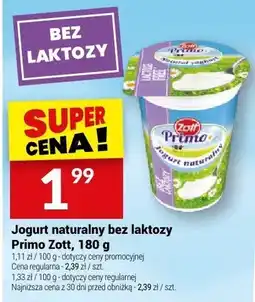 Twój Market Jogurt naturalny bez laktozy Primo Zott oferta