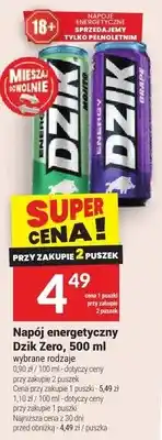 Twój Market Napój energetyczny Dzik Zero oferta