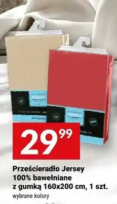 Twój Market Prześcieradło Jersey 100% bawełniane z gumką 160x200 cm oferta