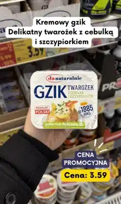 Kaufland Twarożek z cebulką i szczypiorkiem Gzik oferta