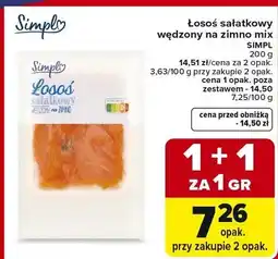 Carrefour Łosoś sałatkowy wędzony na zimno mix oferta