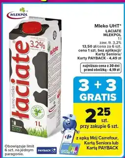 Carrefour Mleko UHT łaciate 3,2% oferta