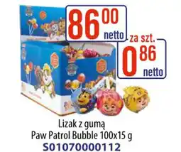 AT Lizak z gumą Paw Patrol Bubble oferta