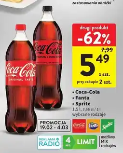 Intermarche Napój gazowany Sprite oferta