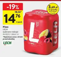 Intermarche Piwo wybrane rodzaje butelka zwrotna oferta
