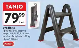 Intermarche Drabinka posiada dwa stopnie, wym. 48,6 x 17,2 x 63 cm, maks. obciążenie: 150 kg, kolor: czarny oferta