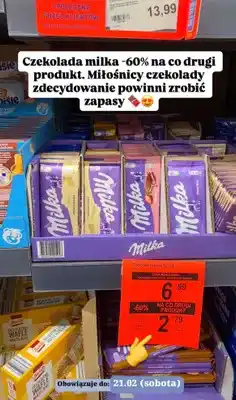 ALDI Czekolada mleczna różne rodzaje oferta