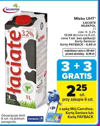 Carrefour Mleko Mlekpol oferta