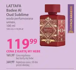 Hebe Woda perfumowana Lattafa oferta