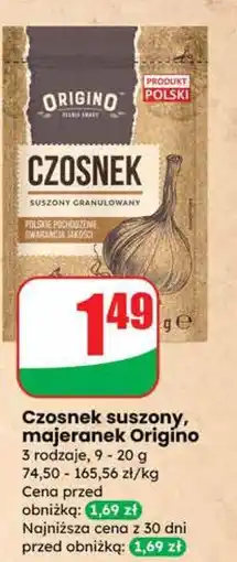 Dino Czosnek suszony, majeranek Origino oferta