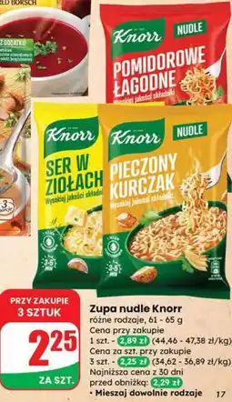 Dino Zupa nudle Knorr różne rodzaje oferta