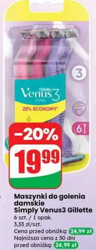 Dino Maszynki do golenia damskie Simply Venus3 Gillette oferta