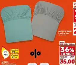 Kaufland DREAM & HOME Prześcieradło różne kolory wym. 180-200 x 200 cm oferta