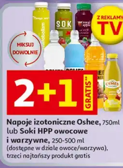 Auchan Napoje izotoniczne Oshee, 750ml lub Soki HPP owocowe i warzywne oferta