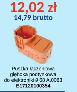 AT Puszka łączeniowa głęboka podtynkowa do elektroniki Ø 68 A.0083 oferta