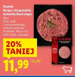 Lidl Burger z hiszpańskiej wołowiny black angus oferta
